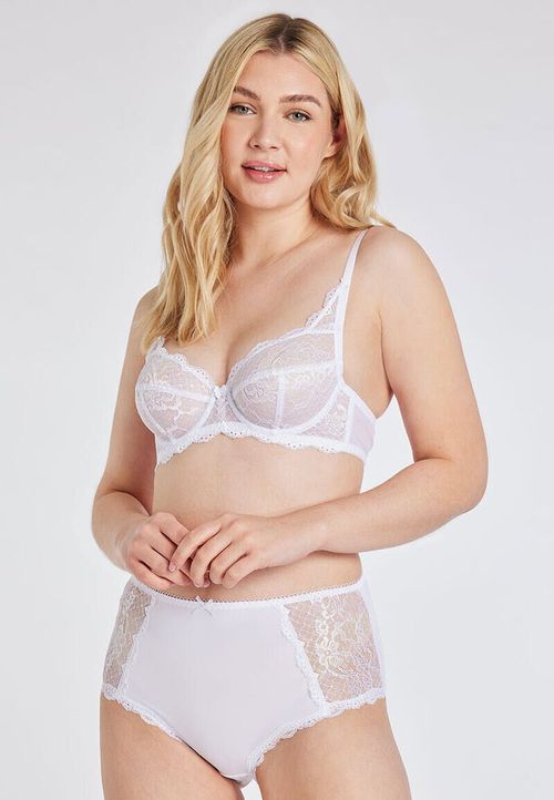 Womens White Lace Unlined Bra