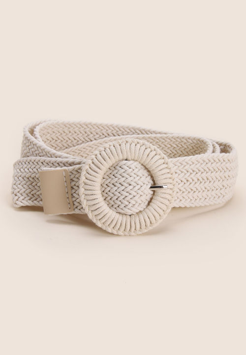 Womens Natural Woven Round...