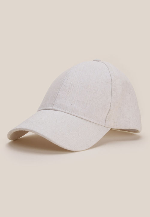 Womens Natural Linen Cap