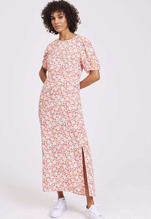 Womens Pink Daisy Midi Tea...