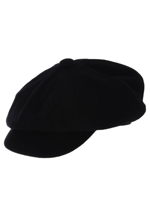 Womens Black Baker Boy Hat