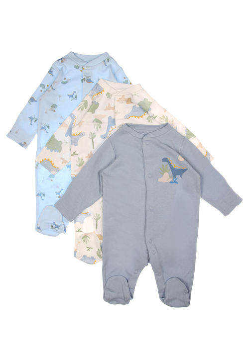 Baby Boy Blue Dinosaur 3pk...