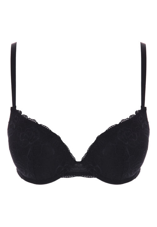 Womens Black Lace Push-Up Gel...