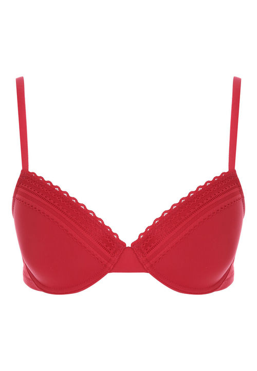 Womens Plain Red T-Shirt Bra