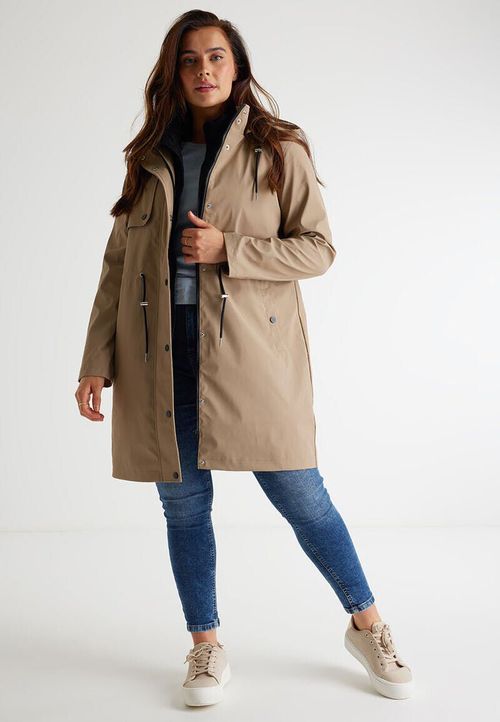 Womens Camel 2-in-1 Coat