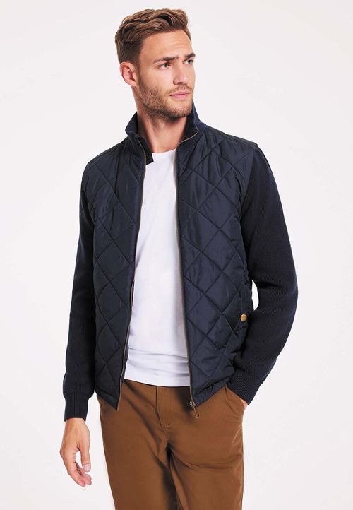 Mens Navy Hybrid Jacket