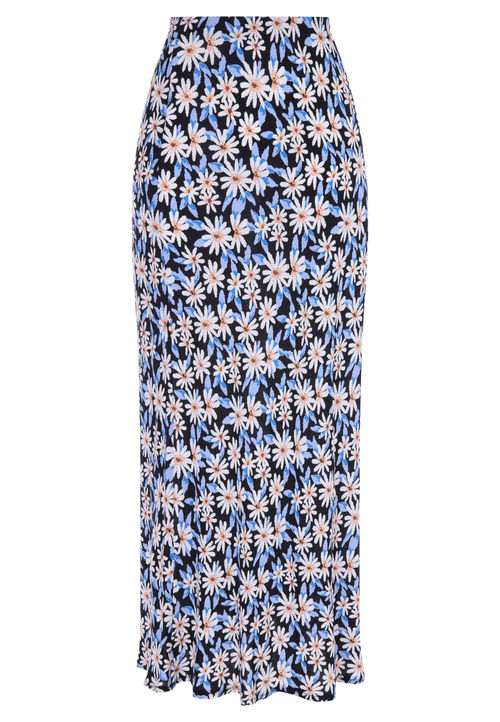 Womens Blue Daisy Print Midi...