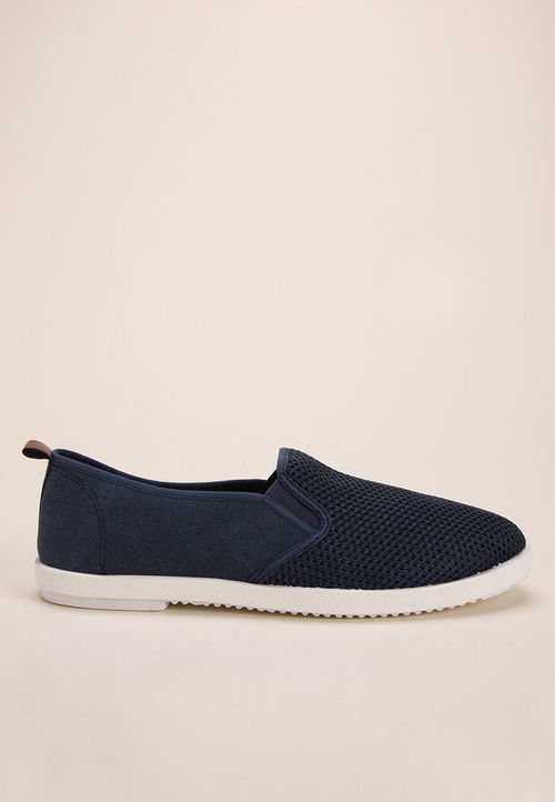 Mens Navy Canvas Skater Shoes