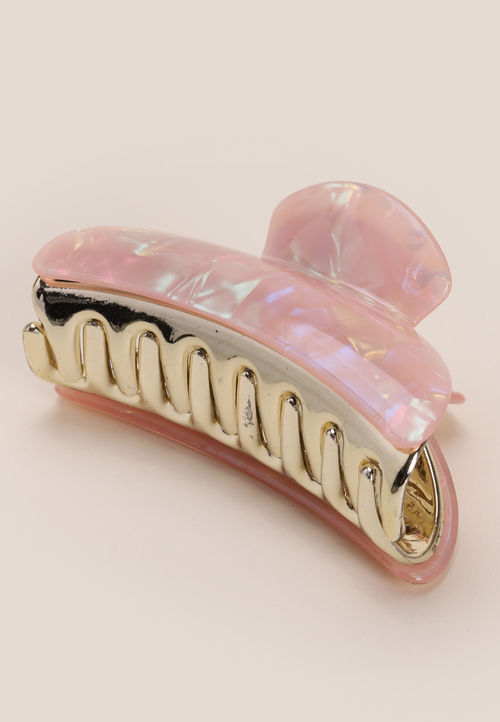 Womens Peach Marble Claw Clip