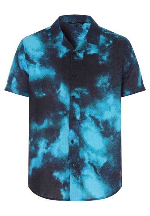 Mens Turquoise Abstract Print...