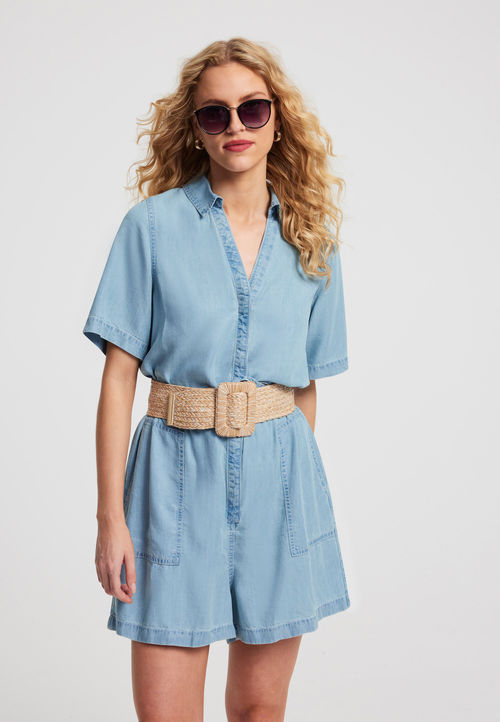 Womens Light Blue Tencel...