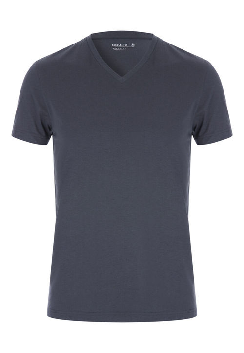 Mens Dark Grey V-Neck T-Shirt