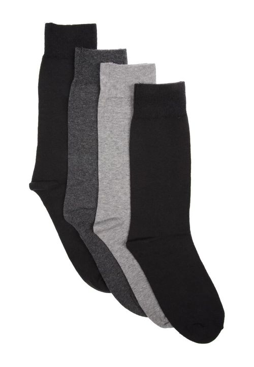 Mens 7pk Grey Basic Socks