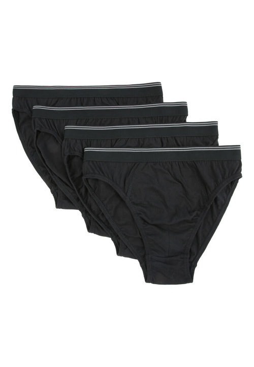 Mens 4pk Black Briefs