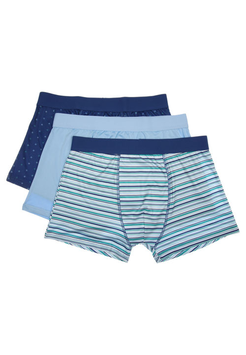 Mens 3pk Green Stripe Trunk...