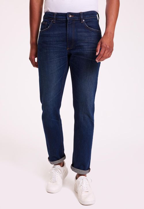 Mens Dark Blue Slim Fit Jeans