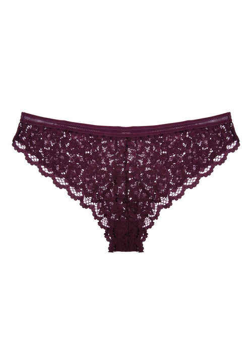 Womens Burgundy Floral Lace...