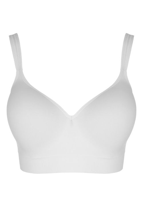 Womens White DD+ Non Wired Bra