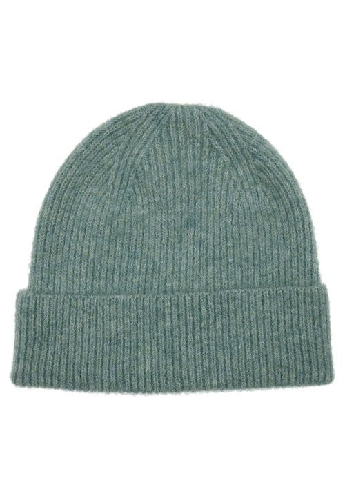 Womens Green Basic Beanie