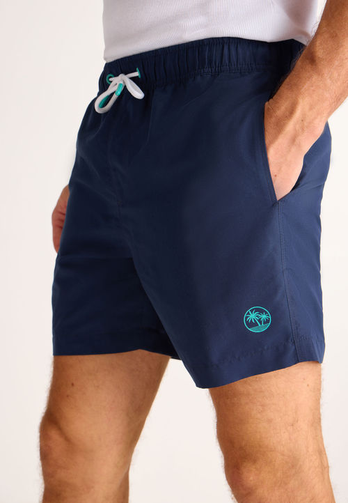 Mens Plain Navy Swim Shorts