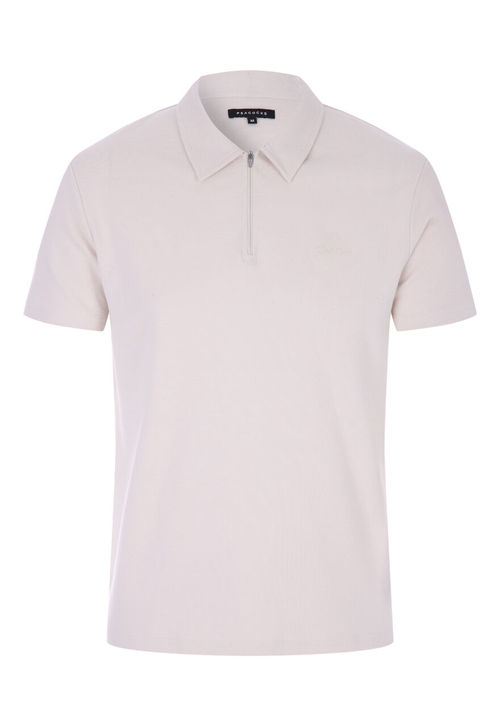 Mens Plain Cream Short Sleeve...