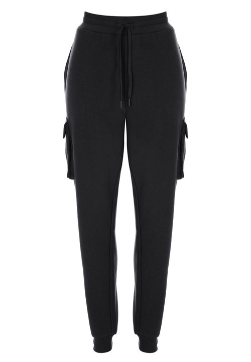 Womens Black Cargo Joggers