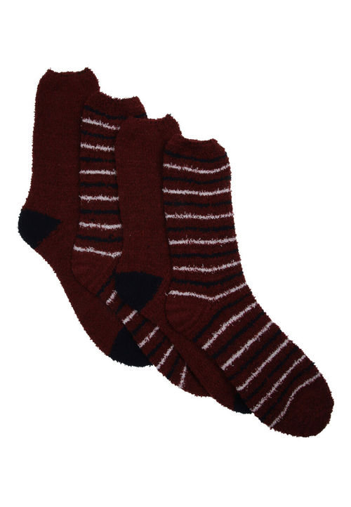 Mens 2pk Burgundy Marshmallow...