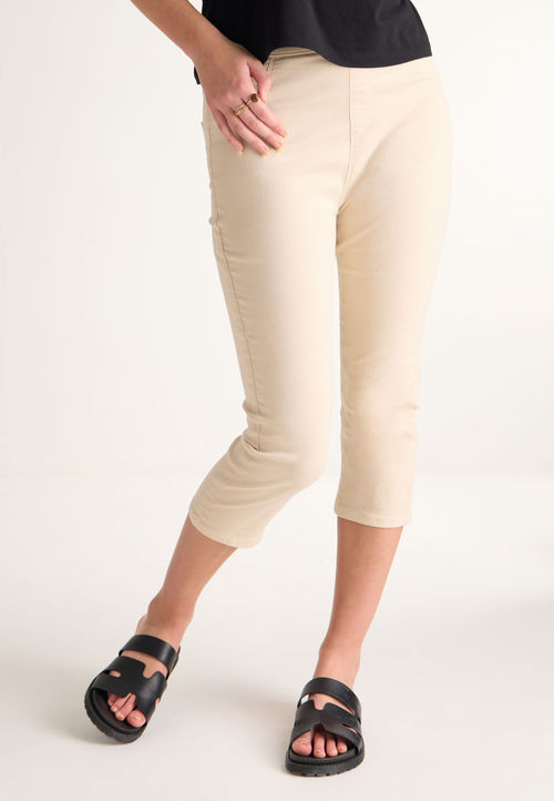 Womens Kate Ecru Crop Jeggings