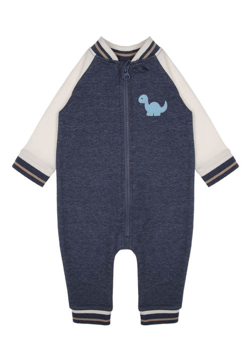 Baby Boy Navy Baseball Romper