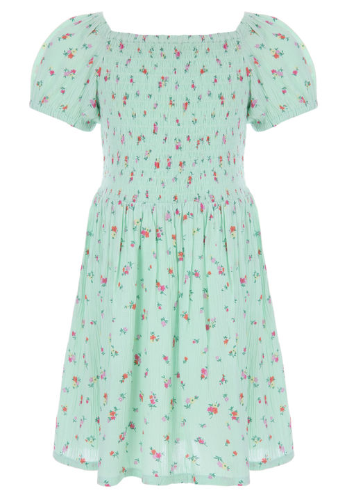 Younger Girls Green Floral...