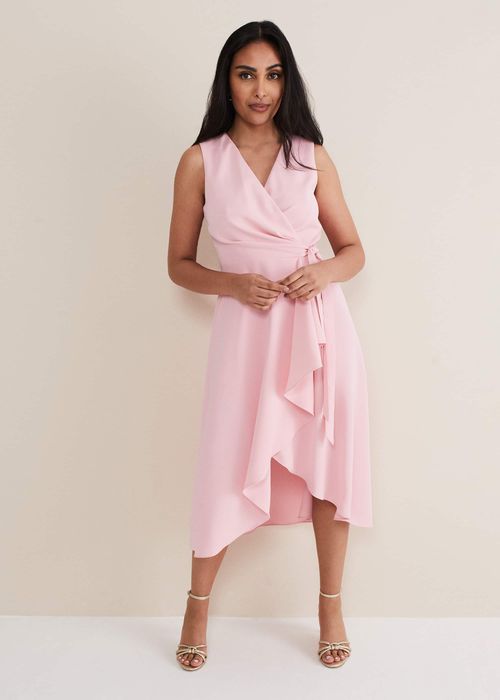 Petite Wrap Midi Dress