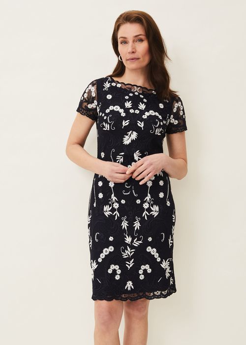 Shaden Zip Front Ponte Dress