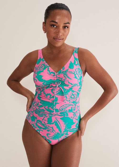 Carla Belted Swimsuit Teal