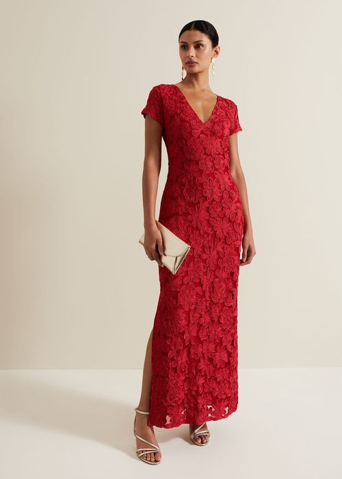 Phase Eight Janice Red Tapework Maxi Phase Eight Janice Red Tapework Maxi