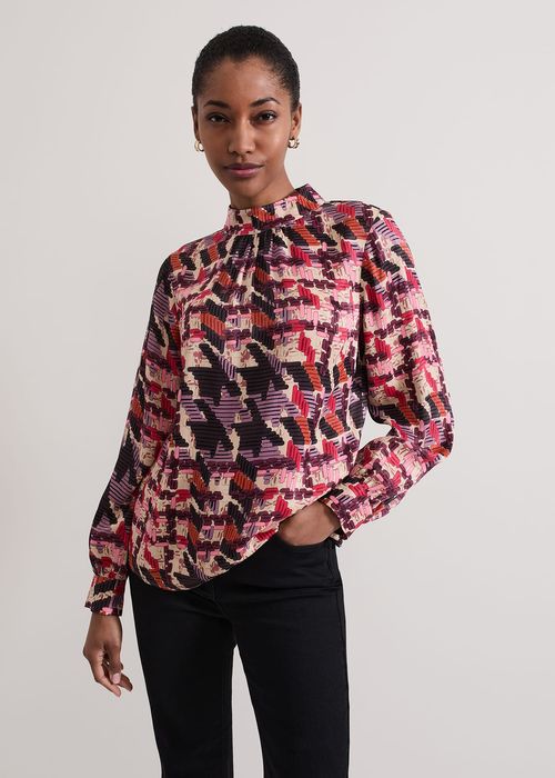 Phase Eight Women's Lyla Satin Printed Blouse