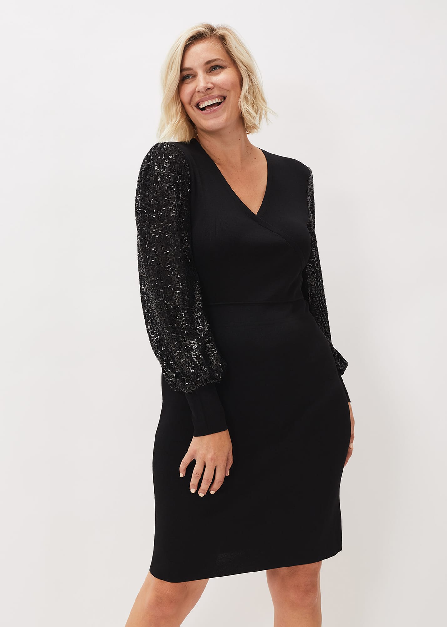 Phase Eight Jesse Sequin Stripe Knitted 