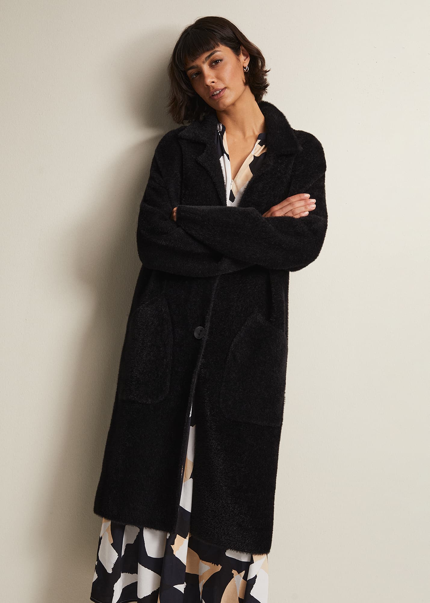 Phase eight fiona fluffy knit shop coatigan