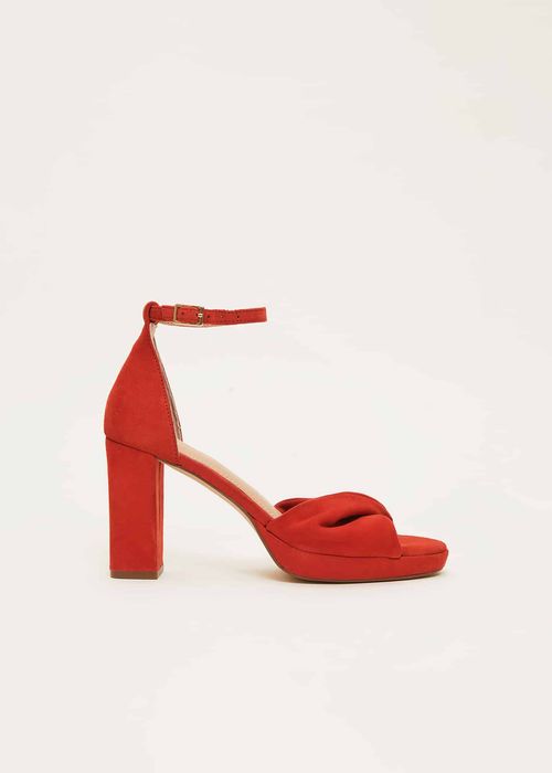 Phase Eight Women's Red Suede...