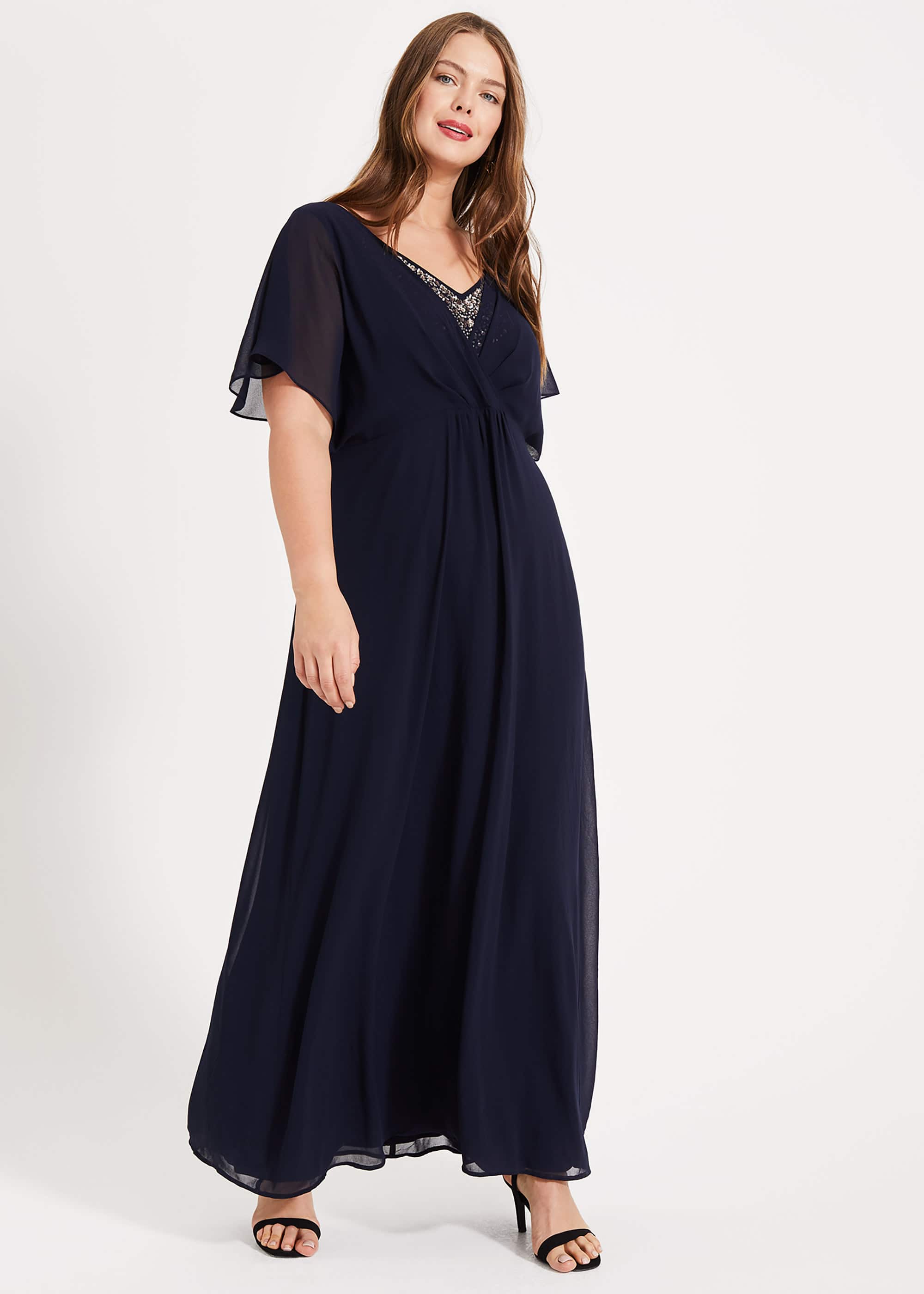 Aya tulle dip hot sale dyed maxi dress