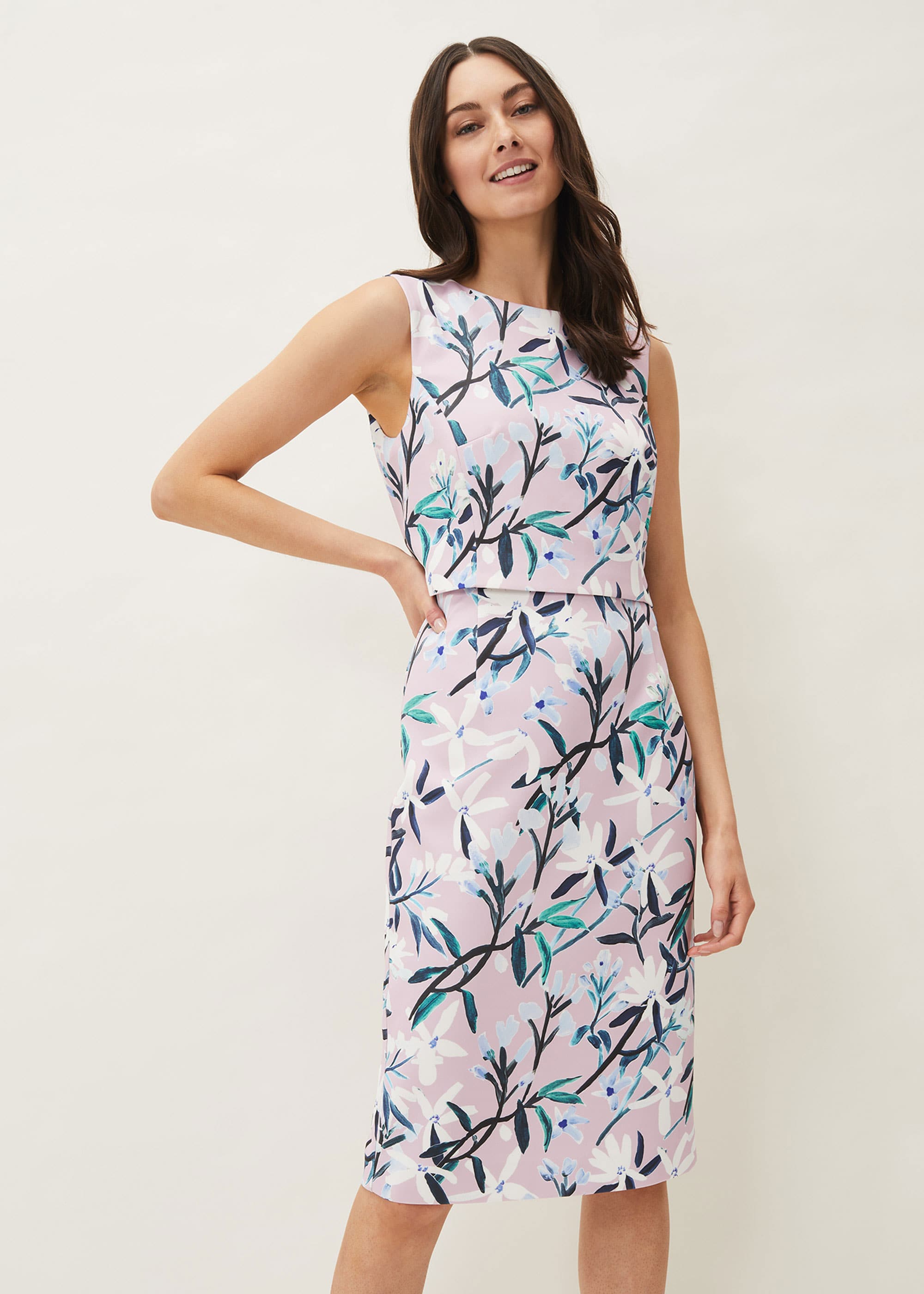 Gracie floral scuba dress top