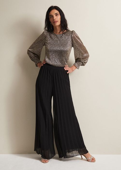 Isabelle Zebra Print Wide Leg Trouser