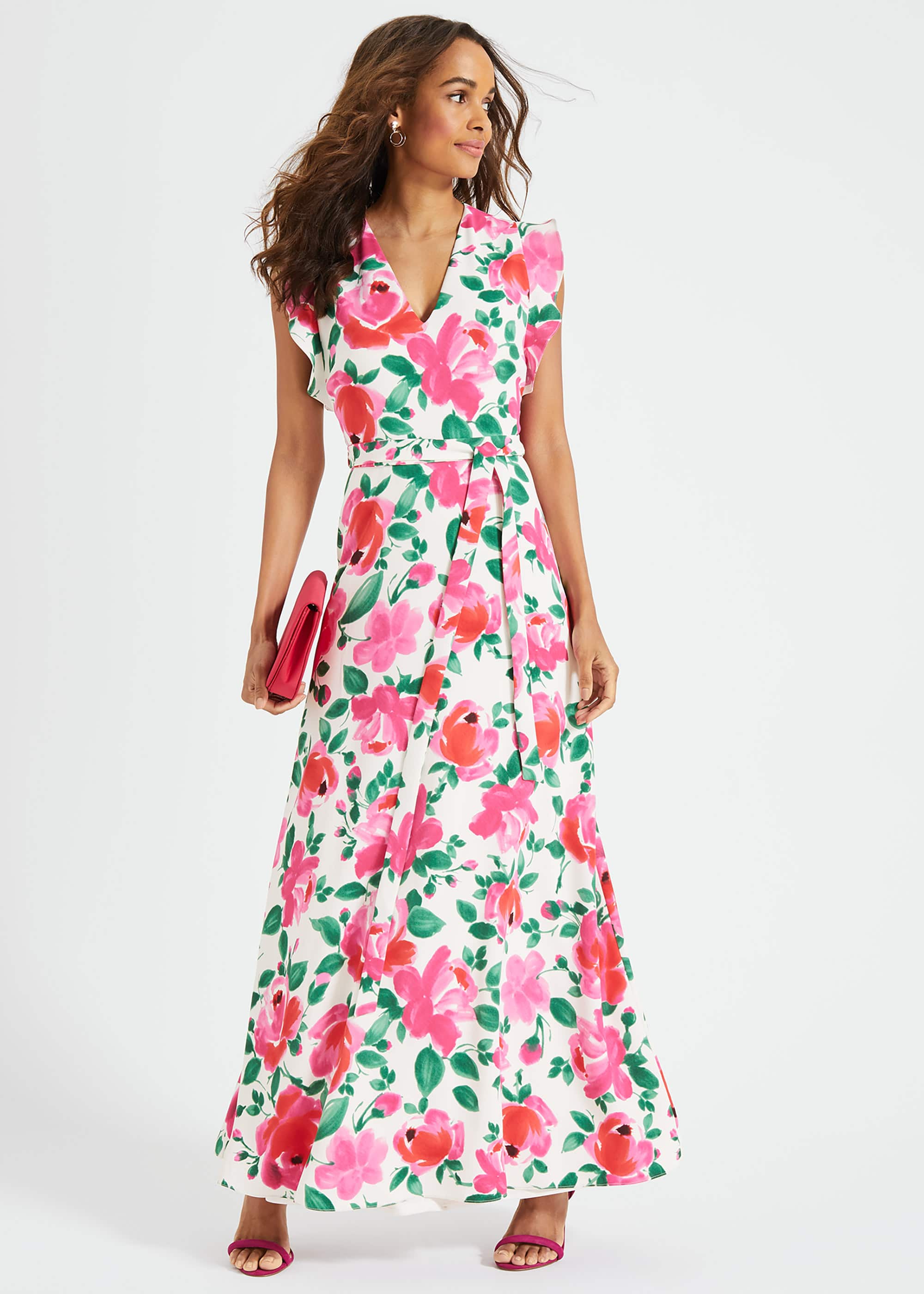 Phase Eight Roselle Printed Maxi Dress Blue Maxi Compare One