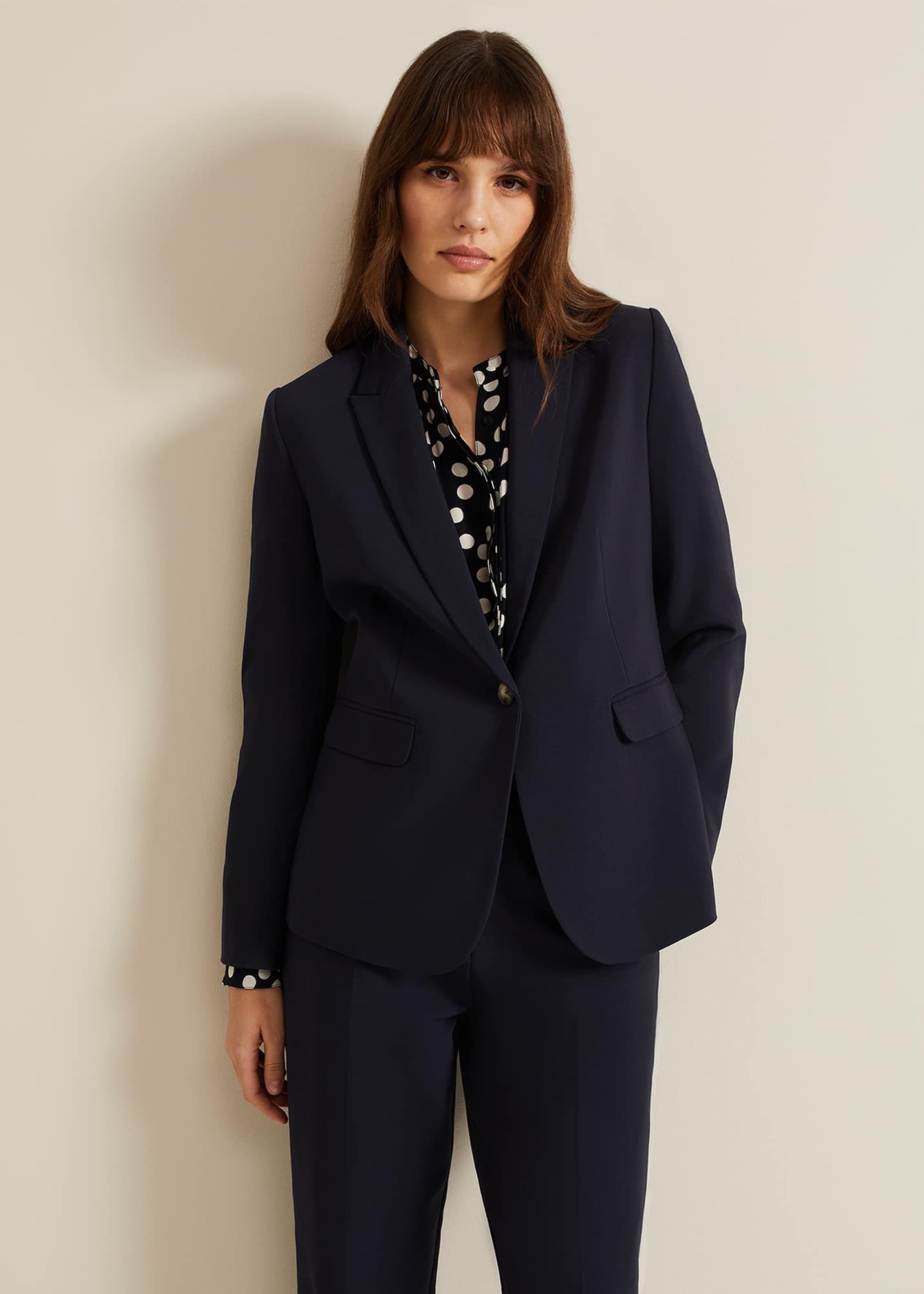 Fitted suit jacket womens deals