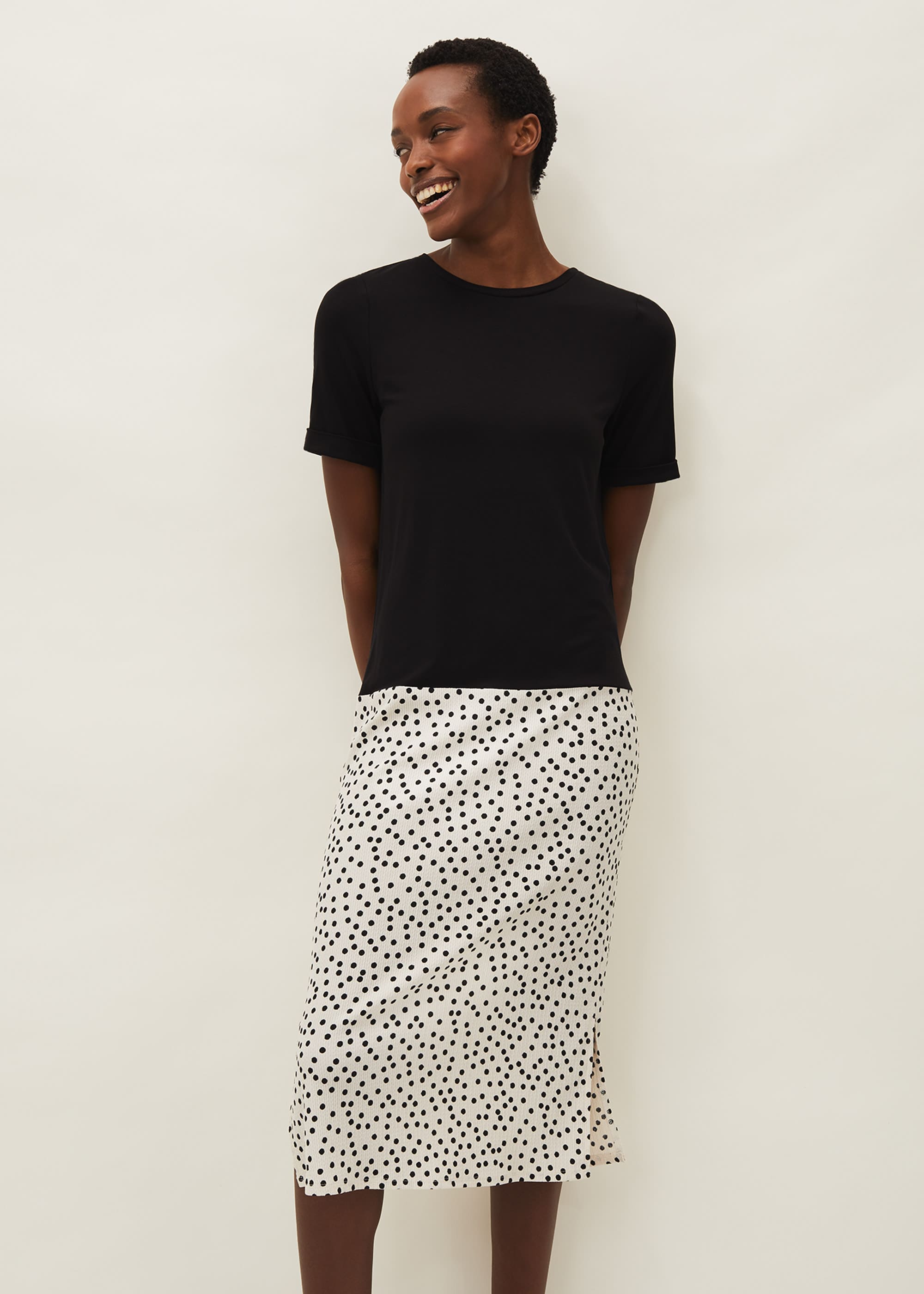 Moon river leopard print clearance midi skirt