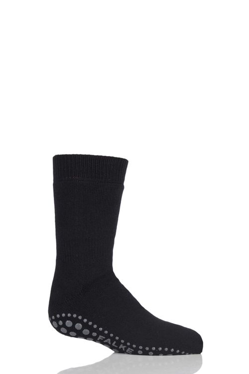 1 Pair Black Catspads Slipper Socks Kids Unisex 5.5-8 Teens (13-14 Years) - Falke