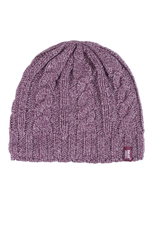 1 Pack Rose 4.7 Tog Heatweaver Yarn Hat Ladies One Size - Heat Holders