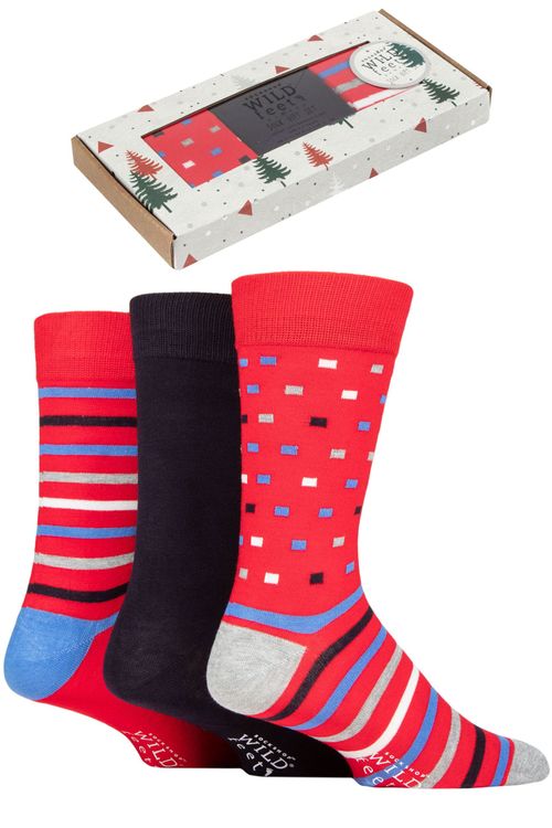 Mens 3 Pair SOCKSHOP Wildfeet...