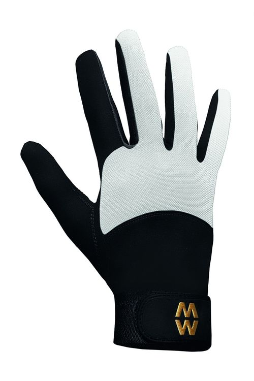 1 Pair Black / White MacWet Long Mesh Sports Gloves Unisex 8 Unisex - Macwet