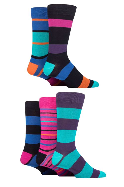 Mens 5 Pair SOCKSHOP Plain,...