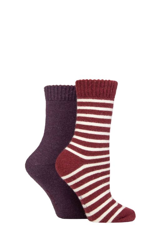 Ladies 2 Pair SOCKSHOP Wool...